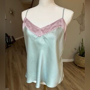 90s Vintage August Moon 100% Silk Cami Sleep Top